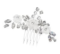 Angoily Wedding Bridal Hair Comb with Rhinestone and Crystal Decoration Metal Material Suitable for Hair Colors and Types for Holiday Or Birthday Occasions Elegant and Eye-catching