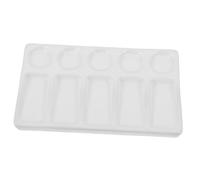 Angoily White Plastic Watercolor Palette with Round and Rectangular Wells Leak Rectangular Mixing Tray for Gouache Acrylic and Oil Painting Easy to Clean for Artists and Students
