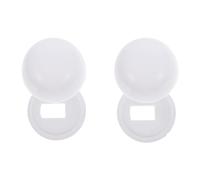 Angoily White Screw Covers 2 Pair Toilet Bolt Cap Universal Plastic Round Toilet Push- On Bolt Caps Toilet Bowl Lid Installation Accessories for Easy Installation Cleaning Accessories