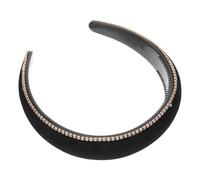 Angoily Wide Rhinestone Headband for Women with Velvet and Suede Material, High Crown Effect, Versatile Styling, Elegant and Stylish Hair Accessory Suitable for Casual Occasions