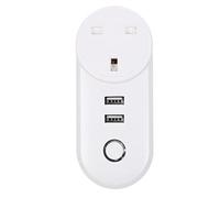 Angoily WiFi Smart Outlet Plug with Dual USB Ports for Home UK Plug Wireless Control Mobile Compatible Convenient Power Management for Appliances