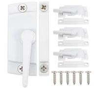 Angoily Window Sash Locks 4 Pack Zinc Alloy Sliding Window Safety Locks with Screws Replacement Parts for Child Security and Privacy Protection
