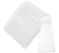 Angoily Wine Bags Cloth Wine Bag Bottle Pouches 30pcs Sheer Mesh White with Drawstring Closure Portable and Easy to Open and Close Storage and Party Favour for Graduation Time Gifts