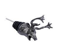 Angoily Wine Pourer and Easy to Clean Features with Smooth Pouring Zinc Alloy Deer Head for Christmas and Bartending for Beer Festival Celebration and Wine Bottle Decoration