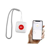 Angoily Wireless Emergency Button for Elderly Caregiver Pager with Remote Call Function Fall Alarm and Linkage White Suitable for Hospital Home