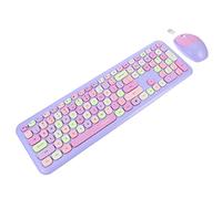 Angoily Wireless Keyboard Mouse Set Pink Keyboard Wireless Controller Small Easy to Use for Desktop Laptop