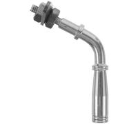 Angoily Wood Fireplace Door Handles Replacement Part, Stainless Steel Wood Stove Handle Assembly with High Durability and Easy Maintenance, Silver Retro Style Grip for Living Room