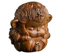 Angoily Woodcarving Style Incense Composite Stick Holder in Brown Monkey Material, Retro Chinese Decor Purifies Air and Creates Color for Meditation Space Or Living Room