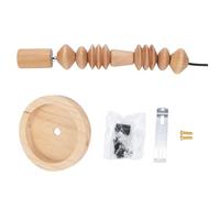 Angoily Wooden Beads Lamp Pendant Vintage Ceiling Light DIY String Drop Light Rustic American Country Style Chandelier for Kitchen Dining Living Decor