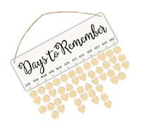 Angoily Wooden Birthday Reminder Board Handcrafted Calendar Hanging Ornaments Date Display Adornment for Home Office DIY