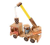 Angoily Wooden Crane Truck Model Kit for Educational Craft Enhancing Creativity Motor Skills Step by Step Assembly Guide for Home School Activities Safe Design for Family Bonding