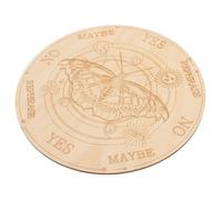 Angoily Wooden Divination Wiccan Supplies 5.89x5.89x0.08in Beige Mysterious Atmosphere Carving Aiding Decision Making Beginners Witchcraft Kit Divination Table Decoration