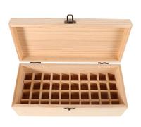 Angoily Wooden Essential Oil Storage Organizer Case 40 Grids and Multiple Compartments for Convenient Display and Storage of Perfume Bottles and Nail Polish at Home or Spa