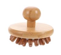 Angoily Wooden Handheld Massager Wide Tooth Comb Mushroom Shape for Neck and Back Relief Manual Body Sculpting Tool Suitable for Self Massage
