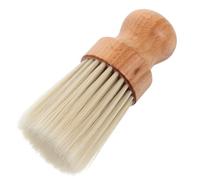Angoily Wooden Handle Neck Brush for Hair Cutting, Professional Barber Hair Cleaning Brush with Soft Bristles, Large Round Beech Wood Duster Suitable for Hairdressers and Salons