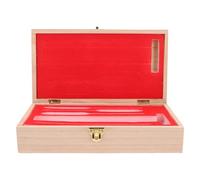Angoily Wooden Hydrometer Storage Box with Foam Lined Interior and Secure Latch, Multi-Purpose Protective Case for Alcoholmeters and Thermometers, for Winemaking and Laboratory Hydrometer