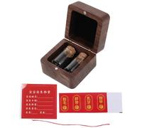 Angoily Wooden Keepsake Box with Glass Jar for Umbilical Cord and Fetal Hair Storage, Elegant Coffee- Design, Versatile Display and Safeguarding Memories, for Newborns and First Birthdays