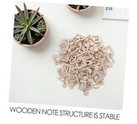 Angoily Wooden Musical Notes Music Craft Decorations Art Project Unfinished Music Shapes Unfinished for Graffiti Beige