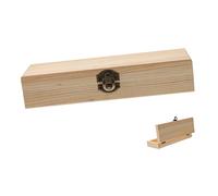 Angoily Wooden Pencil Box Capacity Pen Storage Organizer for School Office and Home Use Durable and Practical Design with Creative Lid for Easy Access to Supplies