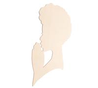 Angoily Wooden People Cutouts for Crafts Unfinished DIY African Girl Head Ornaments Home Decor for Parties and Art Projects