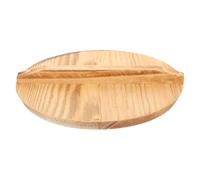Angoily Wooden Pot Lid Small Bowl Cover with Handle Anti-splash Heat-resistant Protection Cover for Kitchen Even Heat Distribution Wooden Bowl Protector for Saucepans and Pots