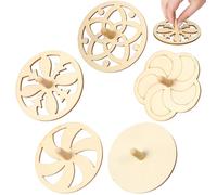 Angoily Wooden Spinning Tops: Pack of 20 Unfinished Spinning Tops, DIY Painting Toys for Children for Painting Craft Supplies
