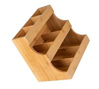 Angoily Wooden Tea Box Vertical Tea Bag Organizer Tea Bag Holder Wooden Tea Box Storage Chest Tabletop Tea Sugar Coffee Bag Dispenser for Home Office Cafe Storage Container