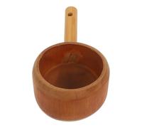 Angoily Wooden Tea Scoop Solid Wood Kitchen Ladle Multipurpose Water Dipper Rice Scoop Natural Wood Color for Tea Ceremony and Cooking