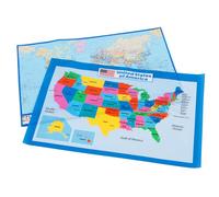Angoily World Map Educational Poster Set for Vibrant Geography for Home Classroom for Preschool and Early Learning