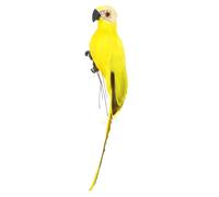 Angoily Yellow Foam Simulation Macaw Parrot Ornament, Realistic Garden Bird Decoration for Outdoor Patio and Home Craft Display