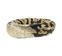 Angoily Yoga Singing Bowl Pillow Meditation Bowl Cushion Buddhist Meditation Decor Round Brocade Silk Pad Display