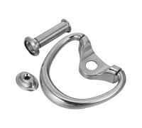 Angoily Zinc Alloy Door Knocker with Cat Eye Vintage Ring Pull Handle for Front Door, Traditional Decorative Metal Knocker Suitable for Garden Entry in Silver Finish