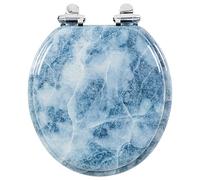 Angol Shiold ROUND Toilet Seat Molded Wood (Blue Marble)