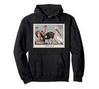 Angola Bird Stamp Collector's Art Design Pullover Hoodie