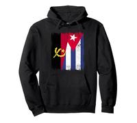 Angola Cuba Half Flag Angolan Cuban Heritage Pullover Hoodie