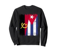Angola Cuba Half Flag Angolan Cuban Heritage Sweatshirt