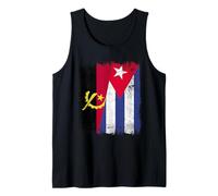 Angola Cuba Half Flag Angolan Cuban Heritage Tank Top