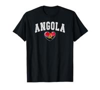 Angola Diaspora Heart Heritage Community Emblem T-Shirt