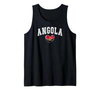 Angola Diaspora Heart Heritage Community Emblem Tank Top