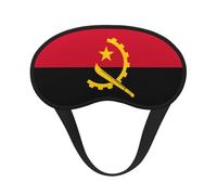 Angola Flag Blackout Sleep Mask with Elastic Band Design Fits All Head Shapes Ideal for Travel Office and Shift Work
