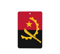 Angola Flag Car air freshener, 4-pack, lightweight, hanging type, for car interior decoration.