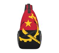 Angola Flag Casual Crossbody Bag Durable Large Capacity Lightweight and Breathable Suitable for Various Outdoor Venues