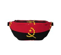 Angola Flag Crossbody Waist Bag with Multiple Pockets, Easy To carry, Suitable for Sports, Travel and Daily Use.