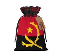 Angola Flag Fashionable Print Small Drawstring Storage Bag Lightweight and Beautiful for Various Festivals