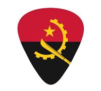 Angola Flag Guitar picks, 12 pieces per pack, 3 different thicknesses, suitable for guitar, bass, ukulele and other instruments.