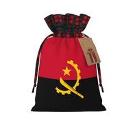 Angola Flag Printed holiday drawstring bag 8.3x11.8 inch Christmas party decoration gift bag