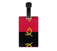 Angola Flag Printed PVC Luggage Tag Travel Anti Lost ID Label Personal Info Tag for Backpack and Suitcase