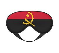 Angola Flag Prints Double-Sided Eye Mask Adjustable Design Light-Blocking and Breathable Suitable for Rest and Travel.