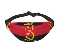 Angola Flag Travel Fashion Waist Bag, Suitable for Sports, Running, Cycling, Traveling, Fishing Boys Large Crossbody Waist Bag,