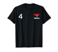 Angola Number 4 National Flag Country Heritage T-Shirt